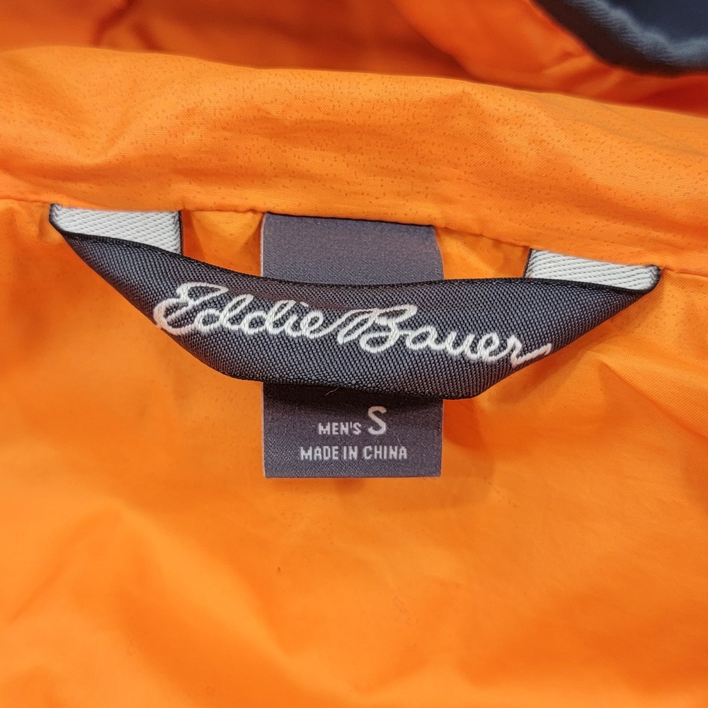 Eddie Bauer Mens EB700 Down Hooded Puffer Jacket Gray Orange Size Small EB 700 - Picture 3 of 7